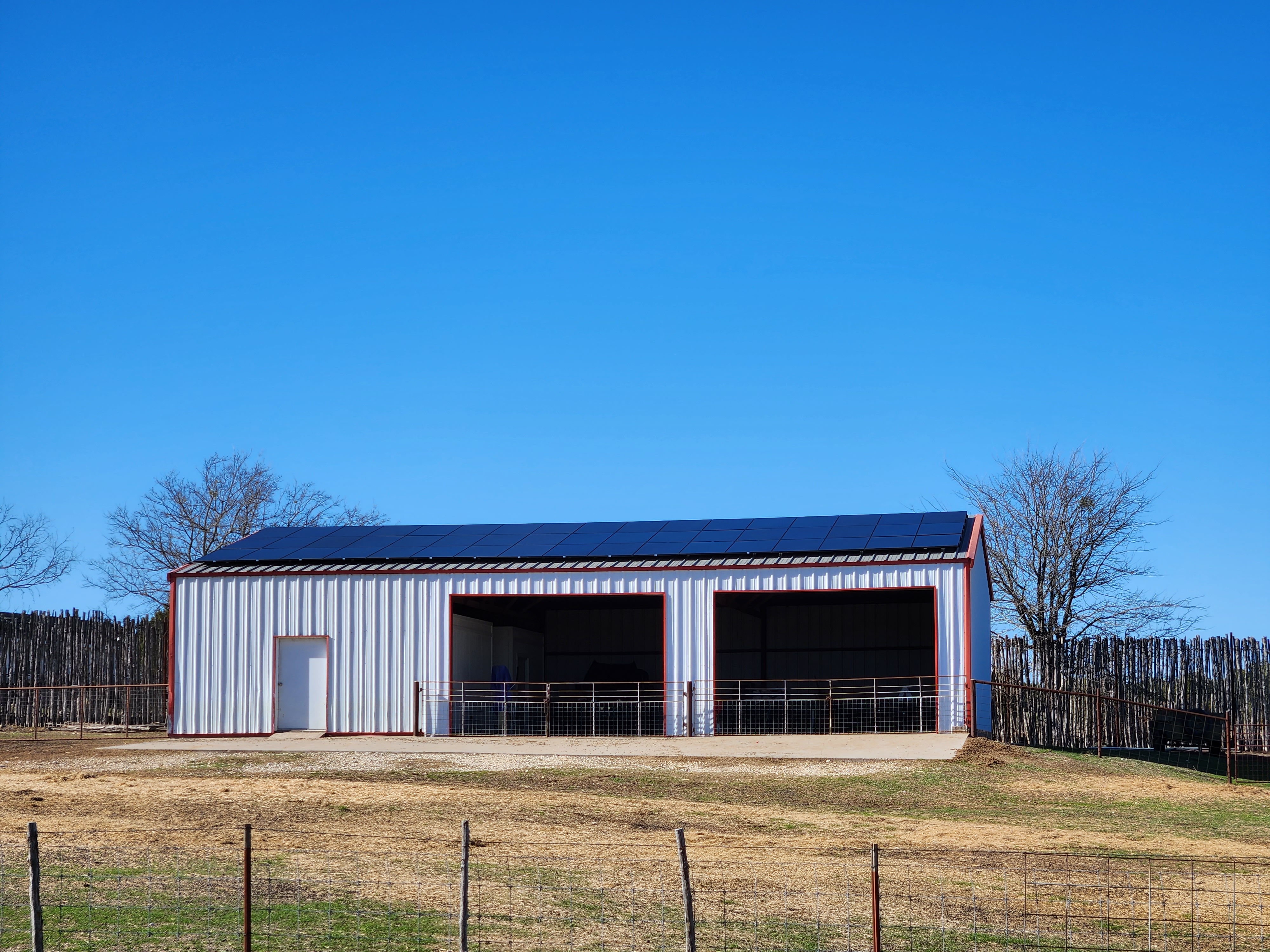 Completed solar panel installation on residential roof